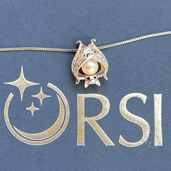 New ORSI Silver Bat necklace - Picture 8 of 8